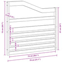Armstøtte Modul 2 stk. Hvid 79 x 4 x 73 cm Massivt Akacietræ