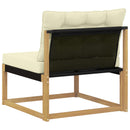 Udendørs Mellem Sofa med pude Hvid 79 x 83 x 73 cm stål