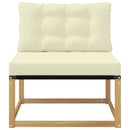 Udendørs Mellem Sofa med pude Hvid 79 x 83 x 73 cm stål
