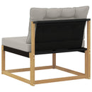 Udendørs Mellem Sofa med pude Hvid 79 x 83 x 73 cm stål