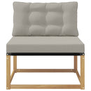 Udendørs Mellem Sofa med pude Hvid 79 x 83 x 73 cm stål