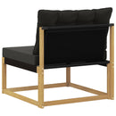Udendørs Mellem Sofa med pude Hvid 79 x 83 x 73 cm stål