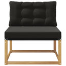 Udendørs Mellem Sofa med pude Hvid 79 x 83 x 73 cm stål