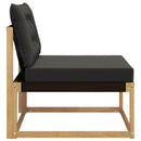 Udendørs Mellem Sofa med pude Hvid 79 x 83 x 73 cm stål