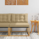 Udendørs Mellem Sofa med pude Hvid 79 x 83 x 73 cm stål