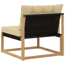 Udendørs Mellem Sofa med pude Hvid 79 x 83 x 73 cm stål