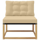 Udendørs Mellem Sofa med pude Hvid 79 x 83 x 73 cm stål