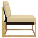Udendørs Mellem Sofa med pude Hvid 79 x 83 x 73 cm stål