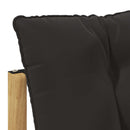 Udendørs Mellem Sofa Massiv akacietræ og Textilene Hvid