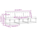 Udendørs Mellem Sofa Massiv akacietræ og Textilene Hvid