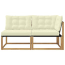 Sektionel sofa enheder med pude Hvid 162,5 x 83 x 73 cm