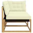 Sektionel sofa enheder med pude Hvid 162,5 x 83 x 73 cm