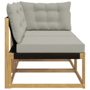 Sektionel sofa enheder med pude Hvid 162,5 x 83 x 73 cm