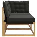 Sektionel sofa enheder med pude Hvid 162,5 x 83 x 73 cm