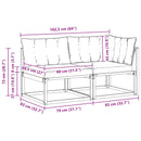 Sektionel sofa enheder med pude Hvid 162,5 x 83 x 73 cm