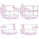 Sektionel sofa enheder med pude Hvid 162,5 x 83 x 73 cm