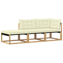 Sektionel sofa enheder med pude Hvid 241,5 x 83 x 73 cm