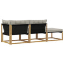 Udendørs sofagruppe med pude Hvid og lysegrå 241,5 x 83 x 73 cm