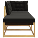 Sektionel sofa enheder med pude Hvid 241,5 x 83 x 73 cm