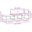 Sektionel sofa enheder med pude Hvid 241,5 x 83 x 73 cm