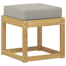 Udendørs Skammel Bænk Hvid 43 x 43 x 45 cm Massivt Akacietræ