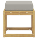 Udendørs Skammel Bænk Hvid 43 x 43 x 45 cm Massivt Akacietræ