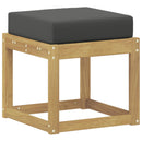 Udendørs Skammel Bænk Hvid 43 x 43 x 45 cm Massivt Akacietræ