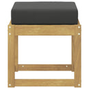 Udendørs Skammel Bænk Hvid 43 x 43 x 45 cm Massivt Akacietræ