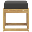 Udendørs Skammel Bænk Hvid 43 x 43 x 45 cm Massivt Akacietræ