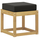 Udendørs Skammel Bænk Hvid 43 x 43 x 45 cm Massivt Akacietræ