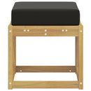 Udendørs Skammel Bænk Hvid 43 x 43 x 45 cm Massivt Akacietræ