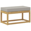 Udendørs Skammel Bænk Hvid 80 x 43 x 45 cm Massivt Akacietræ