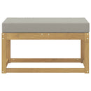 Udendørs Skammel Bænk Hvid 80 x 43 x 45 cm Massivt Akacietræ