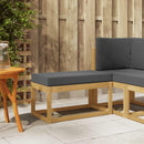Udendørs Skammel Bænk Hvid 80 x 43 x 45 cm Massivt Akacietræ