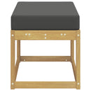 Udendørs Skammel Bænk Hvid 80 x 43 x 45 cm Massivt Akacietræ