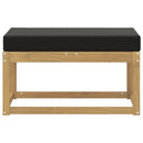 Udendørs Skammel Bænk Hvid 80 x 43 x 45 cm Massivt Akacietræ