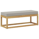 Udendørs Skammel Bænk Hvid 115 x 43 x 45 cm Massivt Akacietræ