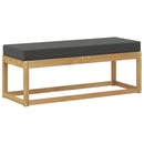 Udendørs Skammel Bænk Hvid 115 x 43 x 45 cm Massivt Akacietræ