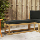 Udendørs Skammel Bænk Hvid 115 x 43 x 45 cm Massivt Akacietræ