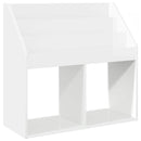 Børnebogreol Høj gloss hvid 72,5 x 29,5 x 69 cm Konstrueret træ