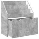 Børnebogreol Beton Grå 60 x 29,5 x 69 cm Konstrueret træ
