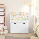 Børnebogreol Høj gloss hvid 60 x 29,5 x 69 cm Konstrueret træ