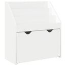 Børnebogreol Høj gloss hvid 60 x 29,5 x 69 cm Konstrueret træ