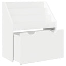 Børnebogreol Høj gloss hvid 60 x 29,5 x 69 cm Konstrueret træ