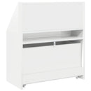 Børnebogreol Høj gloss hvid 60 x 29,5 x 69 cm Konstrueret træ