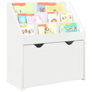 Børnebogreol Høj gloss hvid 60 x 29,5 x 69 cm Konstrueret træ