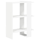Bogreol 2 niveauer 52 x 25 x 71,5 cm Konstrueret træ Hvid