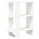 Bogreol 2 niveauer 52 x 25 x 71,5 cm Konstrueret træ Hvid
