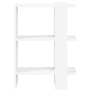 Bogreol 2 niveauer 52 x 25 x 71,5 cm Konstrueret træ Hvid