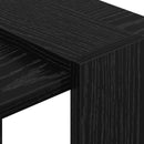 Bogreol 2 niveauer 52 x 25 x 71,5 cm Konstrueret træ Sort eg